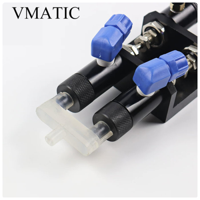 Two Component AB Pneumatic Suck Back Dispensing Valve Needle Off Type With Plastic Tee Connector - Image 2